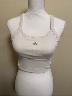 ALL Seamless Ribbed Favorite Bra Tank - White